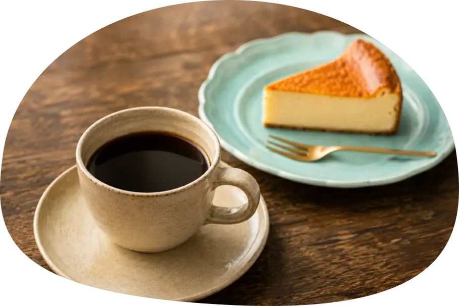 コーヒーとケーキ